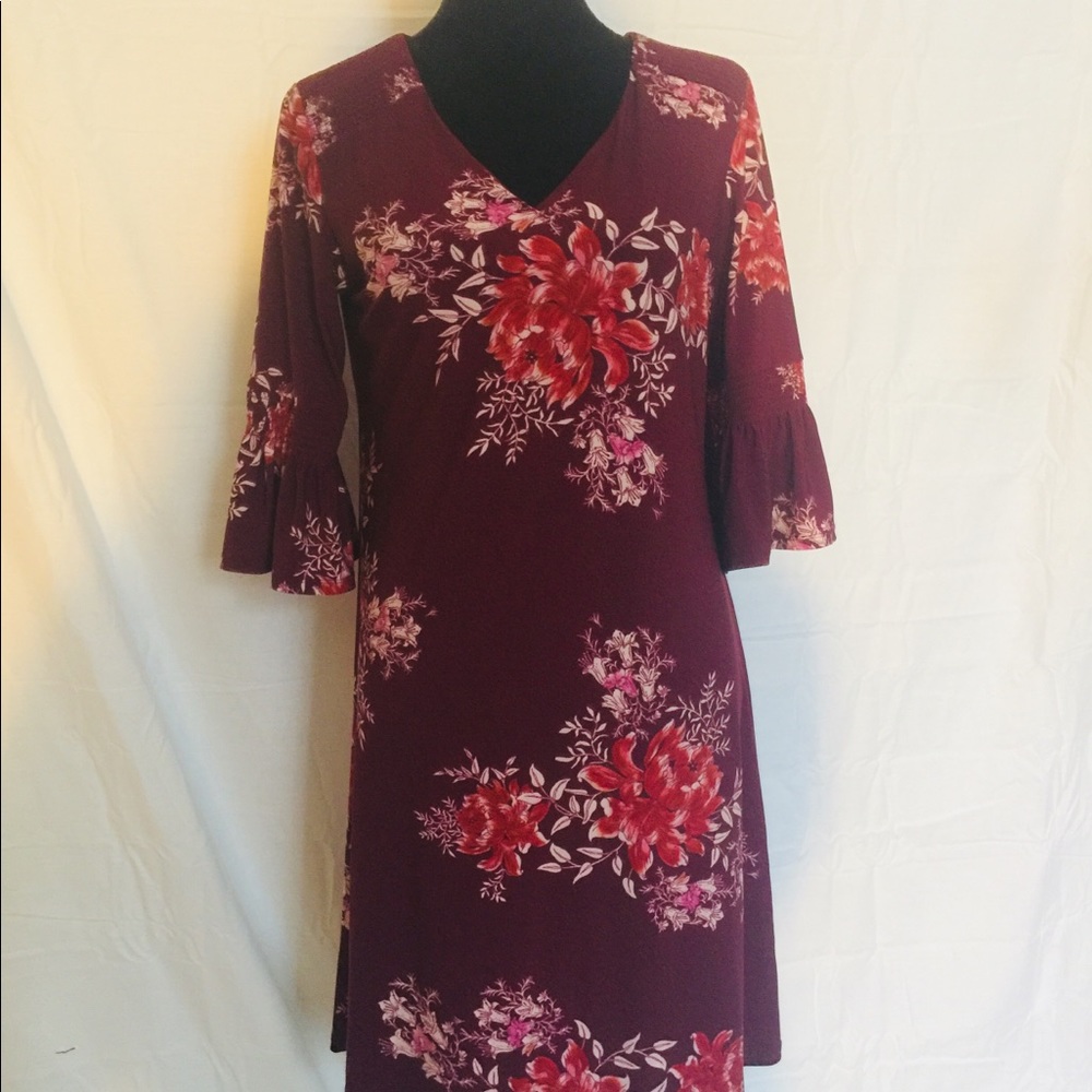 Dark purple and pink dress
